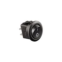 Выключатель клавишный круглый Rexant 250V 3А (2с) ON-OFF черный Micro картинка